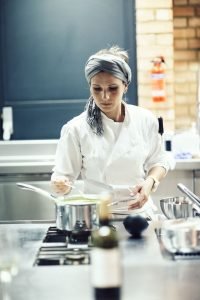 Chef Ana cooking