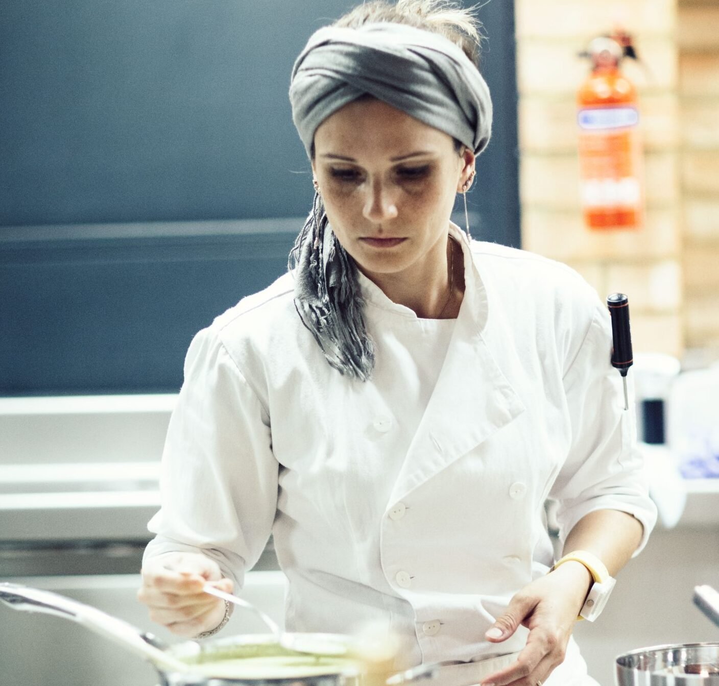 Chef Ana cooking