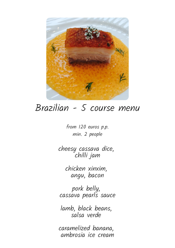 Brazilian menu